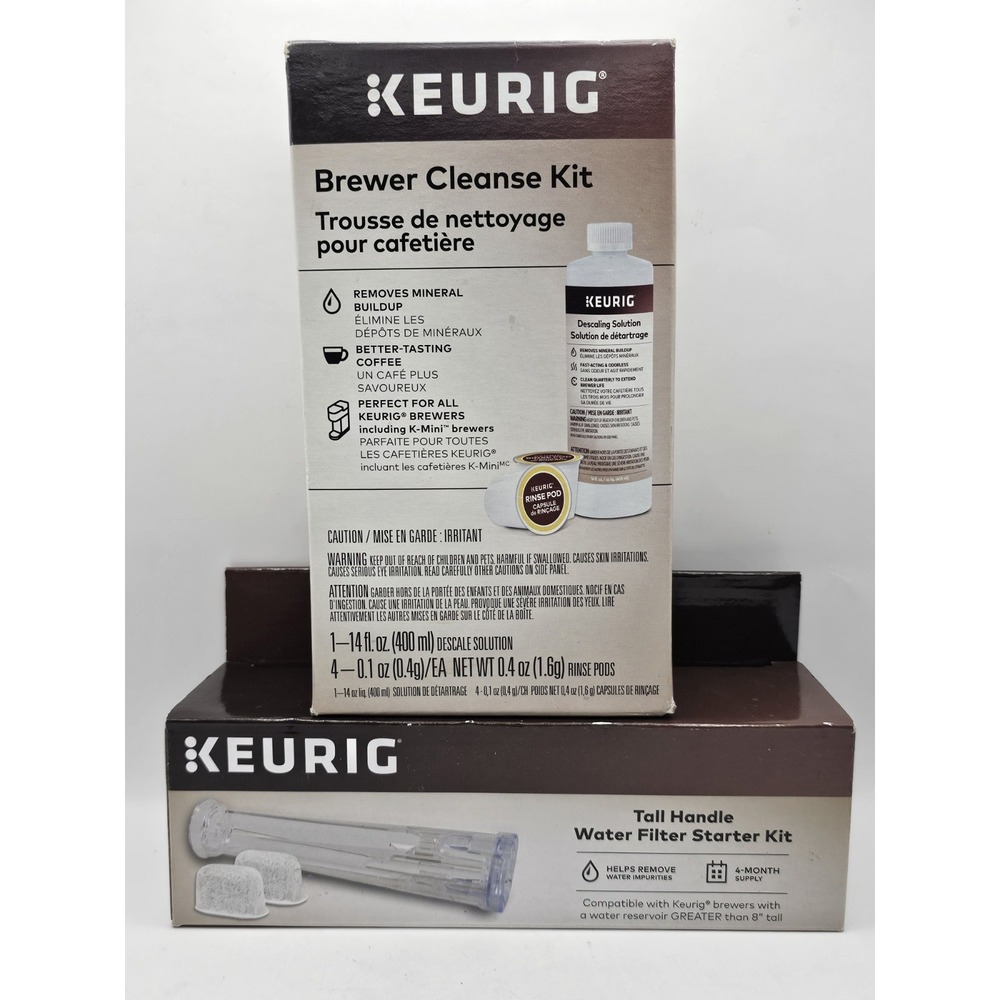 Keurig Brewer Cleanse Kit For Maintenance Includes Descaling + Water‎ Filter Kit